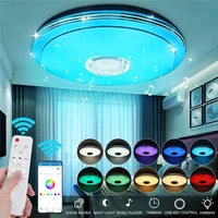 80w rgb led ceiling lights bluetooth modern music lamp living room bedroom kitchen lighting fixture surface mount remote control