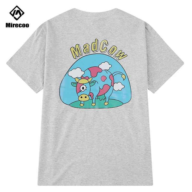 Футболка Mirecoo мужская с японским принтом смешная хлопковая модная уличная