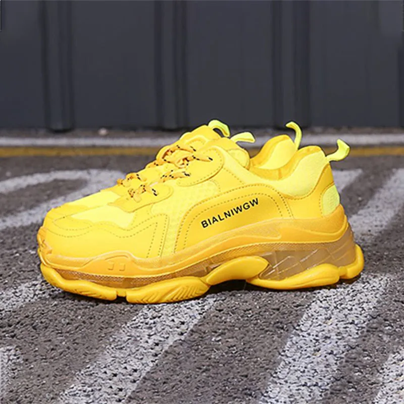 Массивные женские кроссовки сетчатые дышащие желеобразные на платформе