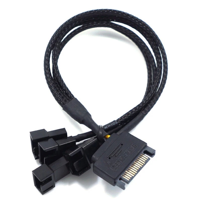 SATA 15-контактный на 3-контактный 4-контактный кабель охлаждающего вентилятора