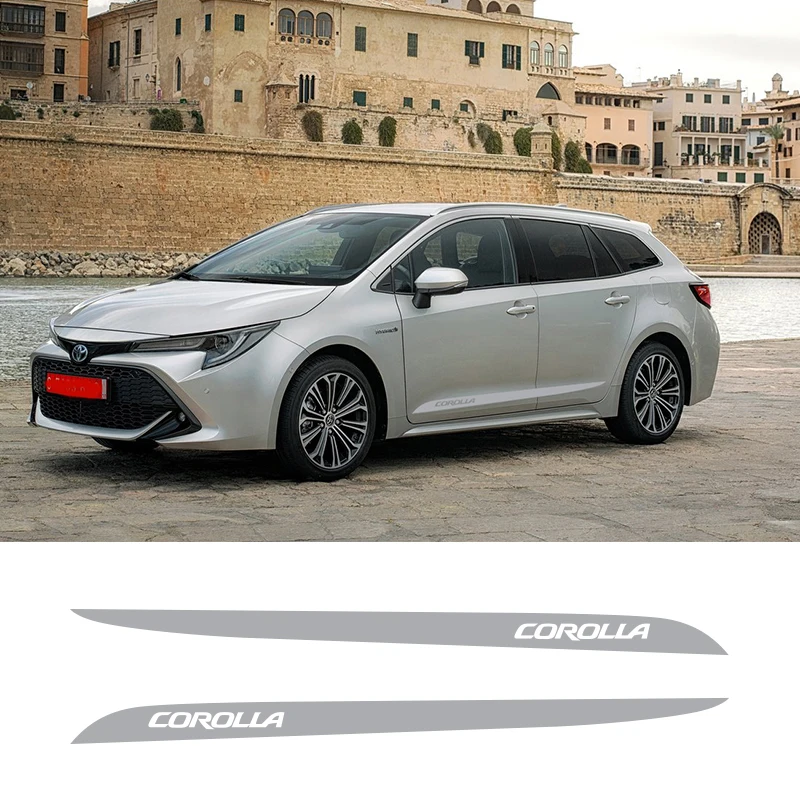 2 шт. виниловые наклейки для автомобиля с полосками сбоку на юбки обертывания