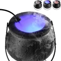 halloween witch pot smoke machine led mister fogger water fountain fog machine bar haunted house party props diy decorations