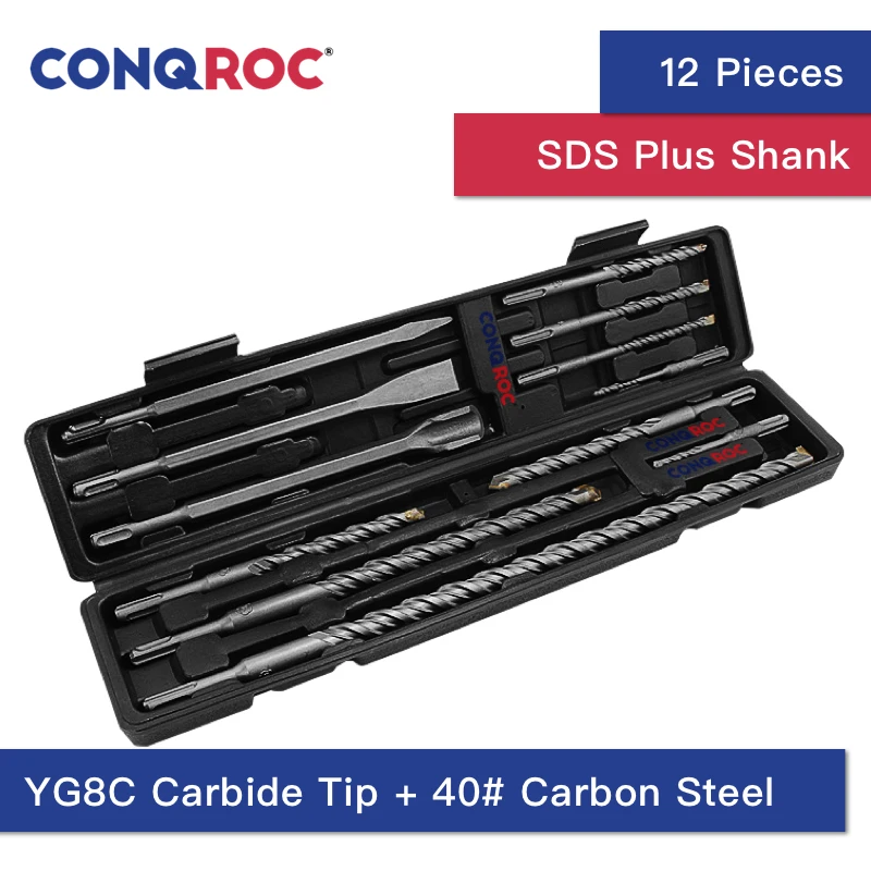 12 шт. удлиненные Сверла SDS Plus для каменной кладки и набор стамесок с