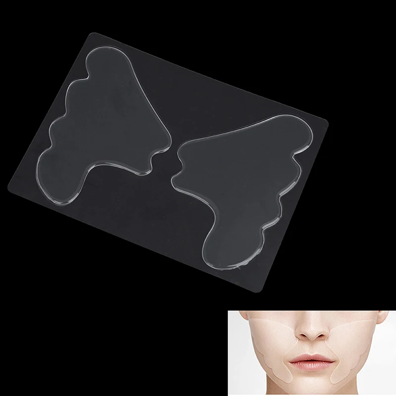 

2 шт./лист крем для лица против морщин и нагрудными вкладышами многоразовые Инструменты для ухода за лицом силиконовый устранить предотврат...