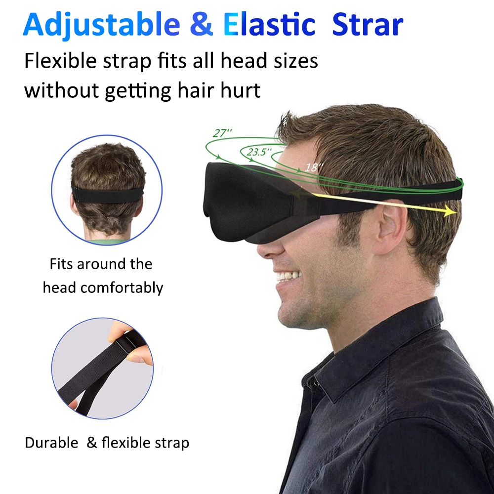 Глаз Обложка сна атласные 3D маска на глаза для регулируемый ремешок мягкий