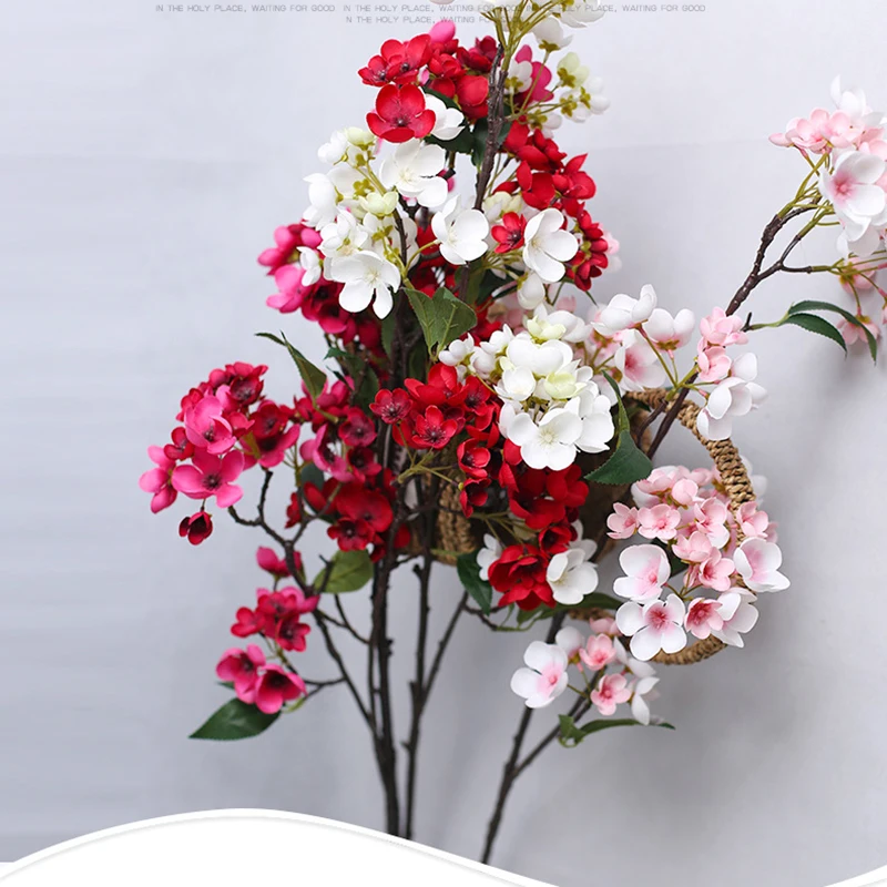 91 см искусственное растение орхидеи длинная ветка яблока вишневый цвет