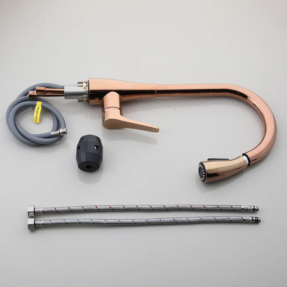 Заппо золотых розов Кухня кран покрытие раковина 360 поворотные краны умывальник