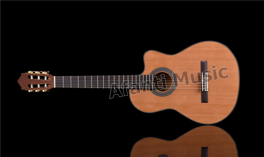 Afanti музыка 39 дюймов Spruce& Sapele Классическая гитара с эквалайзером(ACL-2045