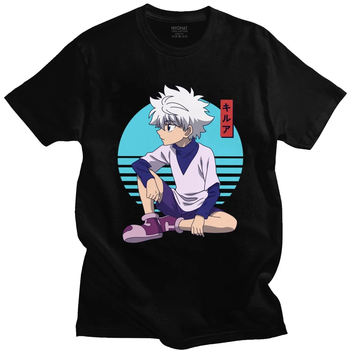 

Hunter X Hunter T Shirt Men Leisure T-shirt Crew Neck Short Sleeved Killua Zoldyck Manga Lovers Tee Slim Fit Apparel