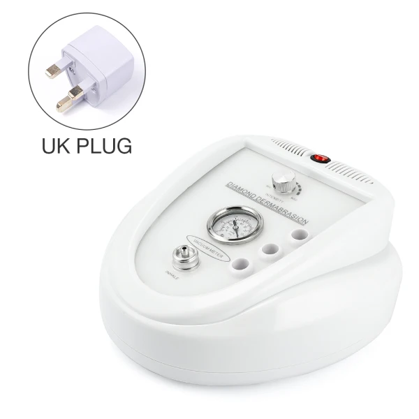 UK Plug Алмазная микродермабразия машина дермабразия против старения морщин уход за кожей удаления черных точек пилинг лица пилинг спа - Цвет: UK Plug
