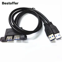 0 5 meters dual usb 3 0 type a male to female conversion extension cable lockable panel cable