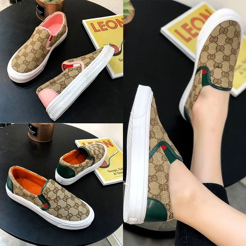 

Women Shoe Slippers Sweet Beauty Flats Comfortable Shoes for Women Pink Korean Shoes Female Designer Brand Sneakers Canvas
