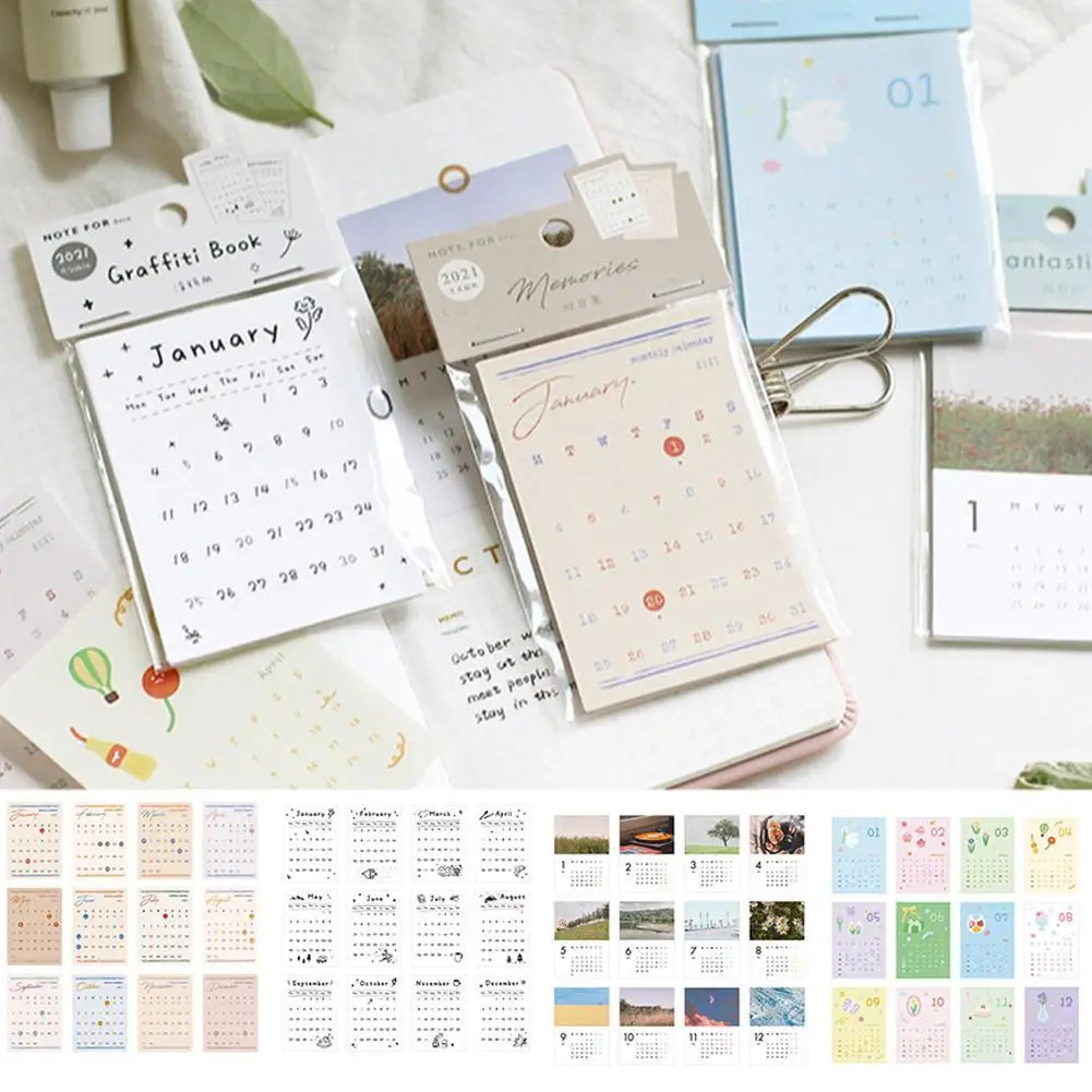 2021 календарь набор карт материал для украшения стен ручная работа ежемесячный
