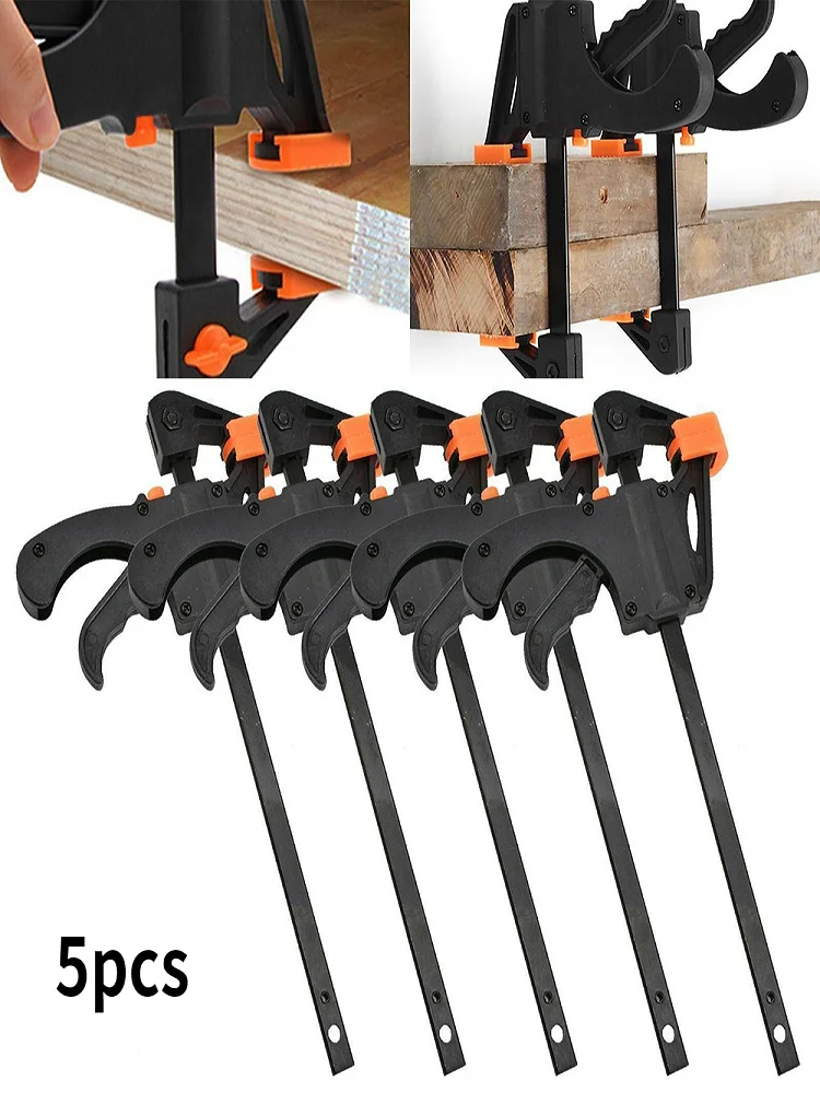 

8Pcs Woodworking Work Bar Mini F Clamp Clip Set Hard Quick Ratchet Release Clip DIY Carpentry Hand Tool Gadget Woodworking Clamp