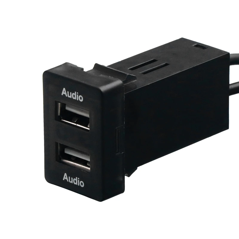 Автомобильный USB-аудиовход двойной USB-аудиоинтерфейс подходит для Toyota Camry Corolla Yaris