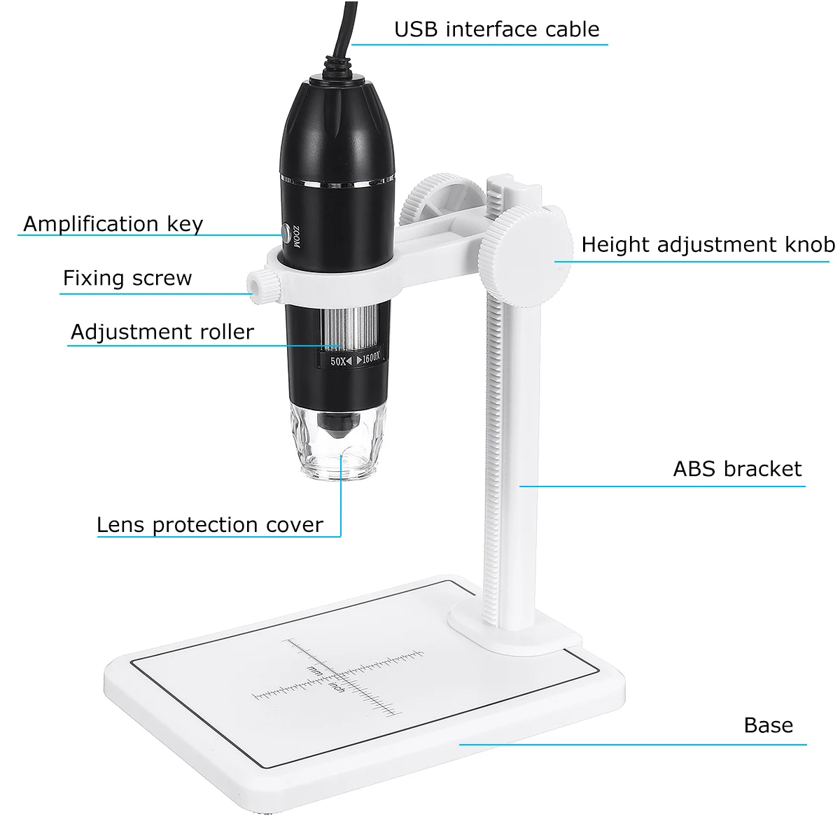 1600x professional usb digital microscope 8 leds 2mp electronic microscope endoscope zoom camera magnifier lift stand adapter free global shipping