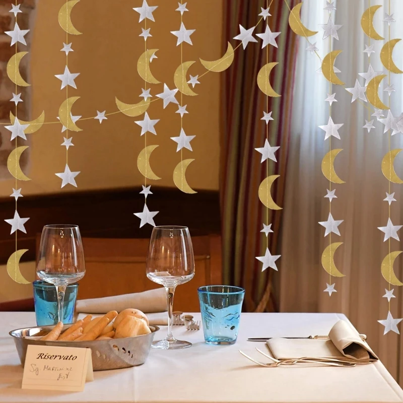 И формирующая листы для кровли 4 м блеск золотой звезды и луна Подвесные гирлянды