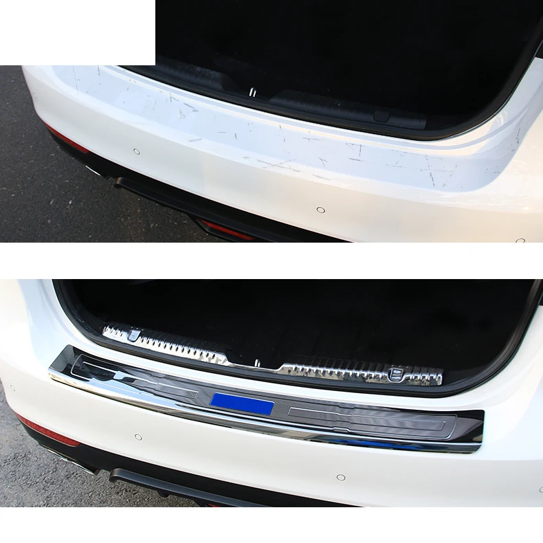 Lsrtw2017 Metal Car Trunk Sill Strip Rear Guard Board Trims for Kia K3 Kia Cerato Interior Mouldings Accessories