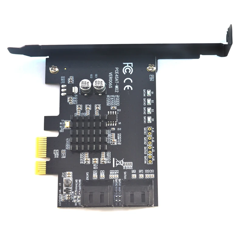 Плата контроллера Marvell 88SE9215 плата с 4 портами SATA III PCI Express поддержка материнской