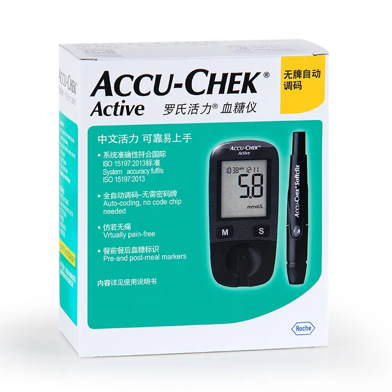 

Умный глюкометр ACCU-Chek Active, домашний Высокоточный медицинский прибор для измерения уровня сахара в крови