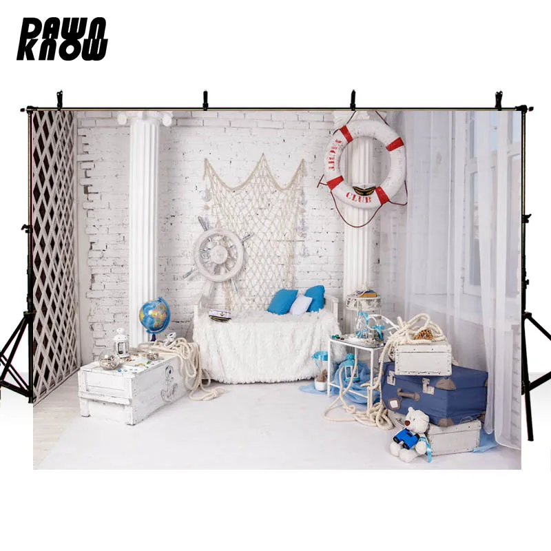 DAWNKNOW Крытый Приморский Стиль фон для фотосъемки с изображением детей подарок на