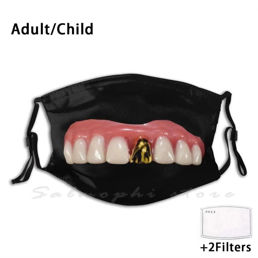 

Mask Gold Tooth Gold Teeth Gums Goldteeth Gangster Pimp Facemasks Rapper