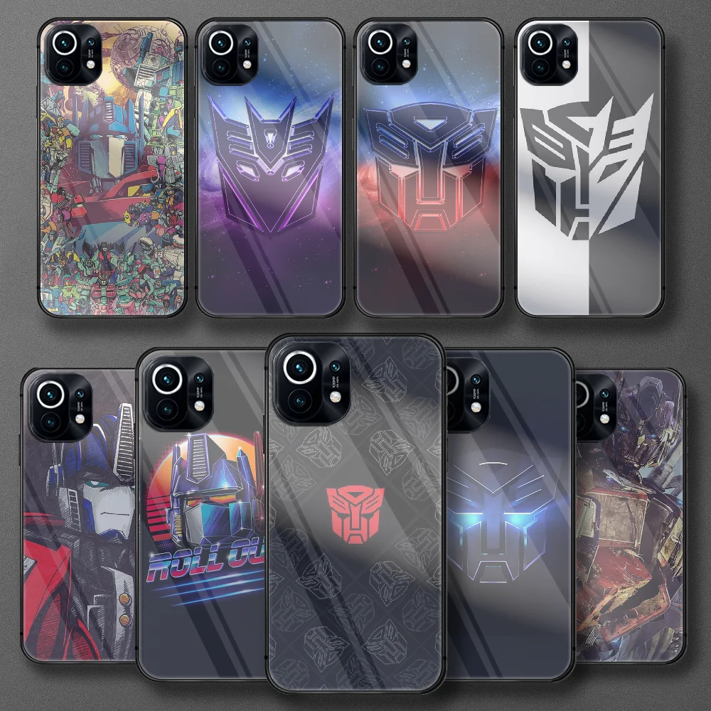 

Robot Transformer Tempered Glass Phone Case For Xiaomi Mi 9 10 11 T Poco X F M 2 3 Mix4 Pro Lite Ultra Nfc Cover Cell Etui