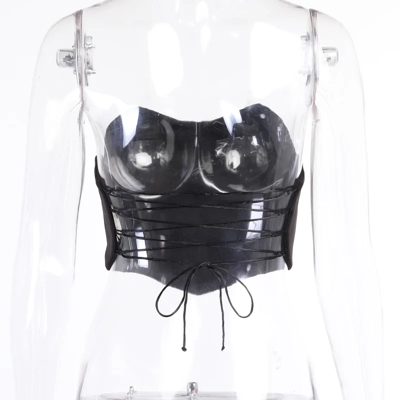 

Y2k Gothic Clothes E-Girl 2021 Sleeveless Tank Top Summer Warpped Vest Strapless Clothes Women Casual Party Sexy Streetwear
