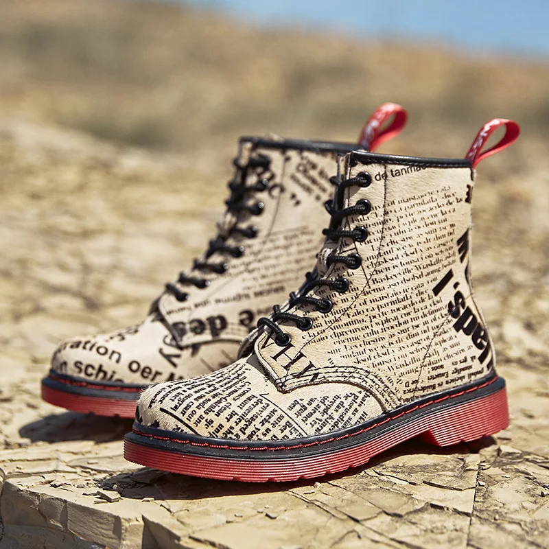 Осенне зимние винтажные полуботинки в стиле милитари Модные женские