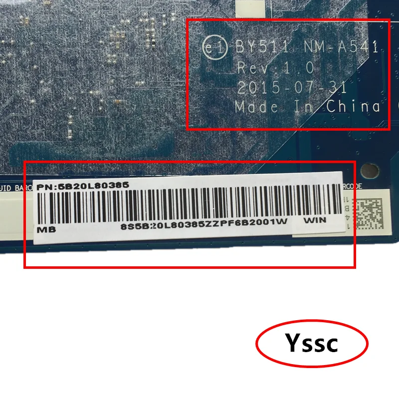 Тест на исправность Новый BY511 NM-A541 материнская плата для ноутбука Lenovo Y700 Y700-15ISK