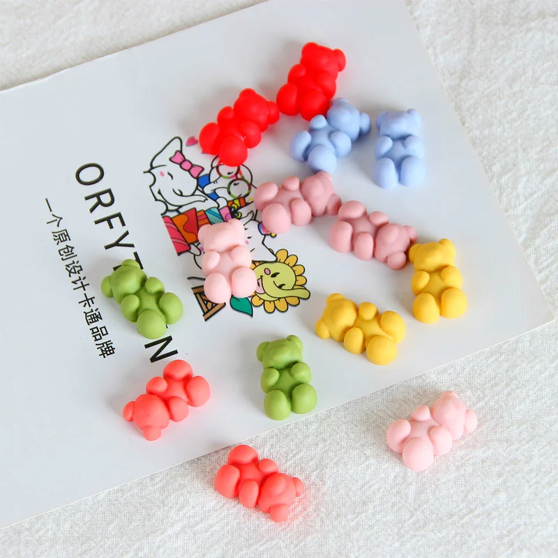 

Матовый медведь из смолы россыпью бриллиантовое ожерелье из бисера серьги аксессуары для волос ювелирные изделия аксессуары