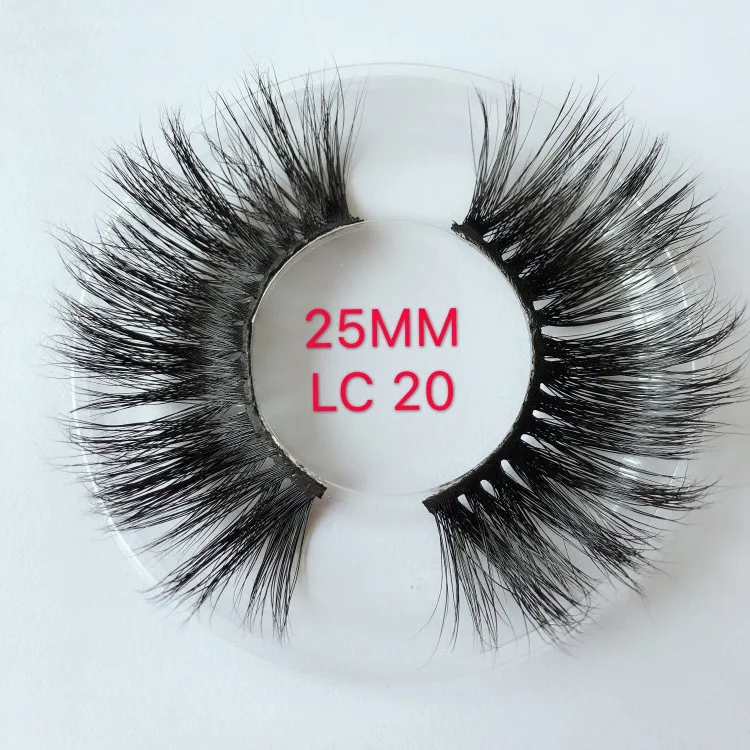 25mm LC20 10 пар длина 25 мм норковые ресницы Экстра длинные 3 норковые ресницы большие драматические перекрещивающиеся пряди ресницы натуральные ресницы расширение - Цвет: 25mm LC20