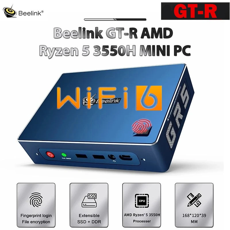 Beelink GTR Мини ПК AMD Ryzen 5 3550H WIFI 6 Windows 10 16 ГБ 512 SSD голосовое взаимодействие домашний