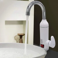 electric kitchen instant heating gold faucet heater hot cold dual use tankless water quickly heating tap shower with led display