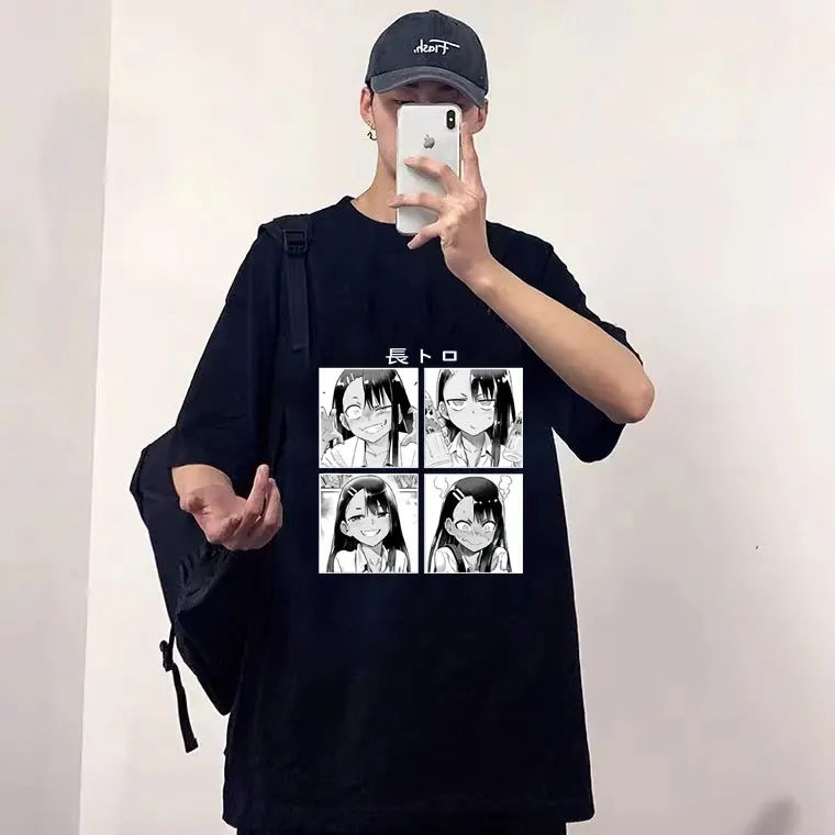 

Anime Don't Toy with Me Miss Nagatoro Tshirt Men Women Funny Hip Hop Short Sleeve T-shirt Round Neck Tee Shirt Womens T Shirts