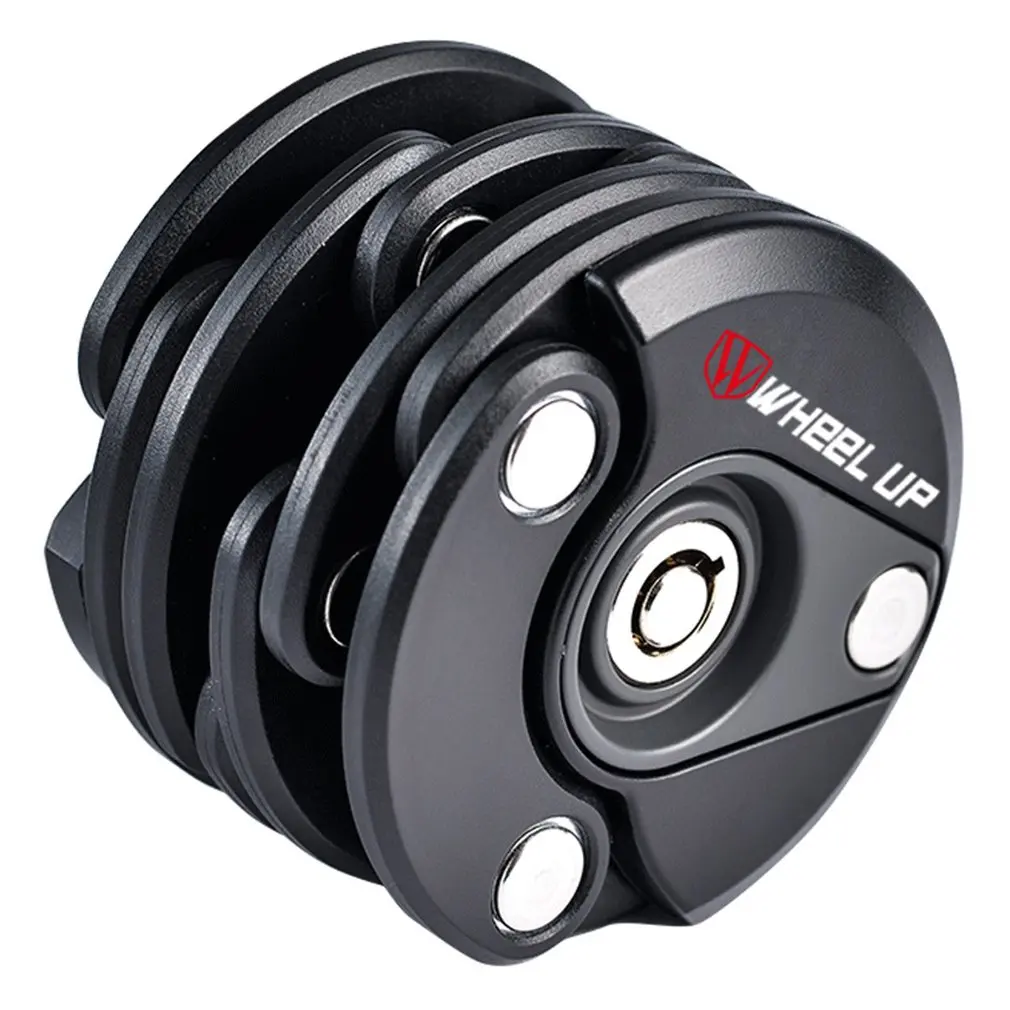 

Велосипедный замок-Антивор на цепочке, складной мини-замок для велоспорта, стальной велосипедный замок гамбургера, строительный замок, 1 шт.