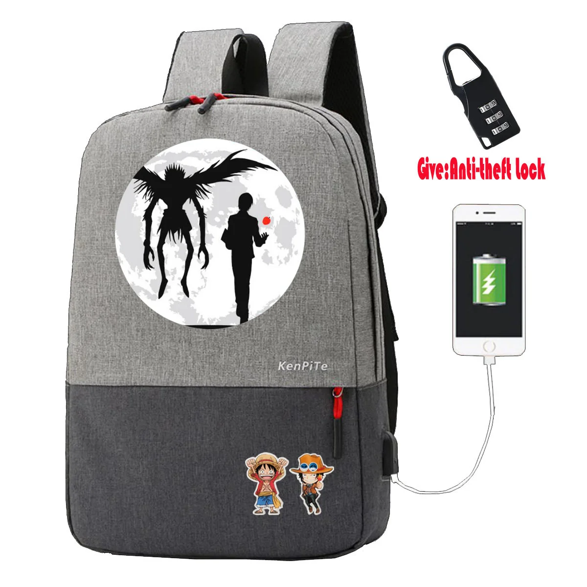 

Рюкзак унисекс, для ноутбука, с защитой от кражи, с USB-портом для зарядки