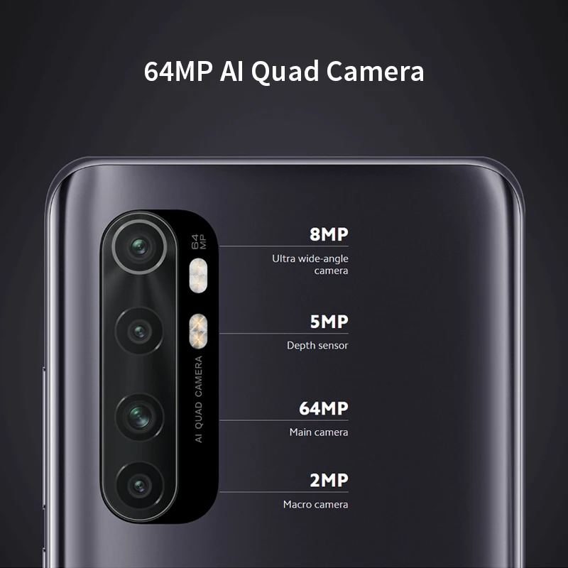 Глобальная версия Xiaomi Mi Note 10 Lite 6 ГБ 64 Гб Snapdragon 730G 64MP AI Quad камера