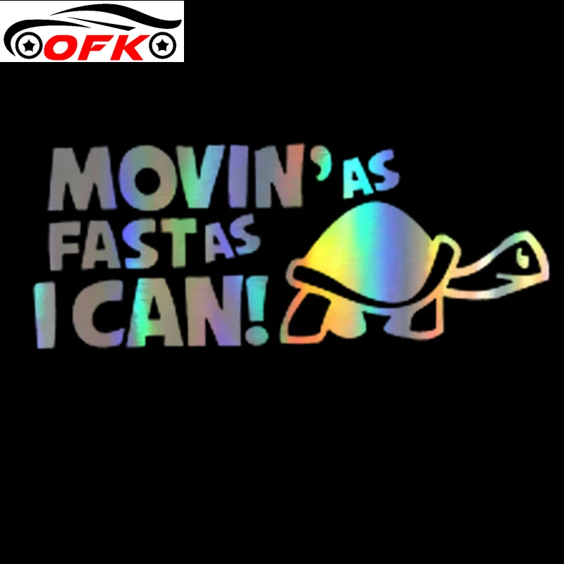 

Car Sticker Vinyl Moving As Fast As I Can Sticker on Car Funny Reflective Decal Stickers Decals 3D Car Styling 14.8*6cm