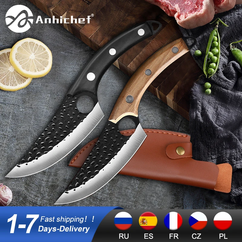 

Kitchen Hunting Knife Handmade Forged Boning Knife Meat Cleaver Butcher Fish Chef Knife Stainless Steel Machete For Kitchen