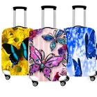 Модный защитный чехол для чемодана с принтом бабочки, эластичный чехол для чемодана для путешествий от 18 до 32 дюймов, аксессуары для путешествий