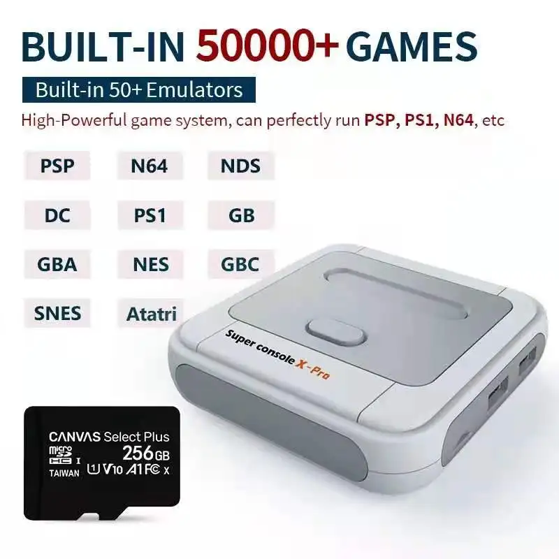 Супер консоль X Pro Ретро видео игровые консоли ТВ Box игры для PSP/PS1/N64/DC HD WiFi выход