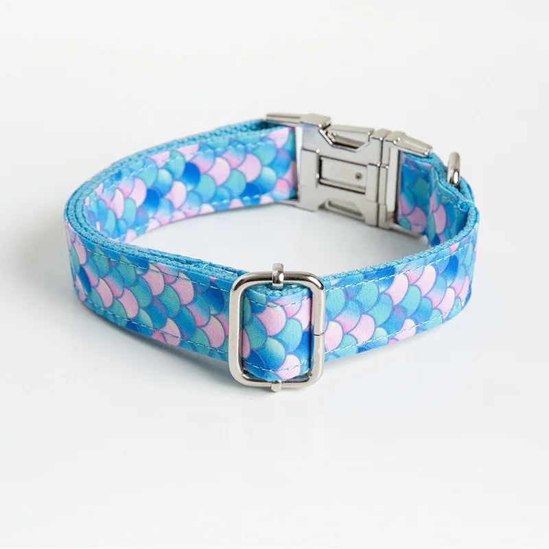 Регулируемый нейлоновый ошейник для собак с бантом и цветочным принтом большие