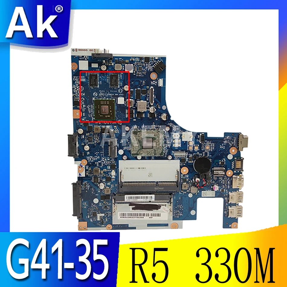 

For lenovo G41-35 Laptop motherboard G41-35 BMWQ3/BMWQ4 NM-A401 R5 330M GPU Motherboard ( FOR AMD CPU ) tested 100% work