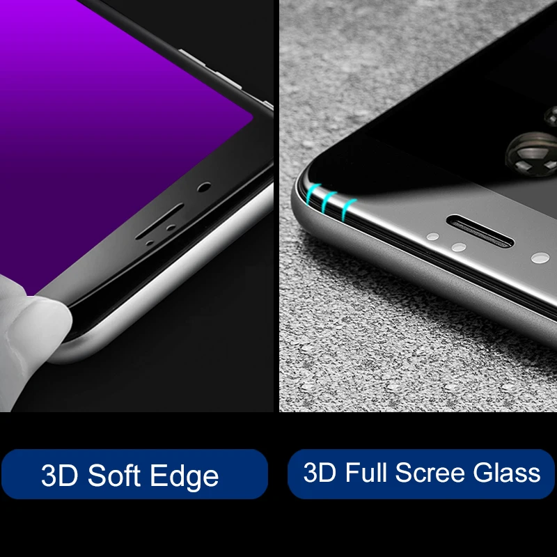 Зарядное устройство FERISING 2.5D/3D для iPhone 7 Защитная пленка экрана поверхность