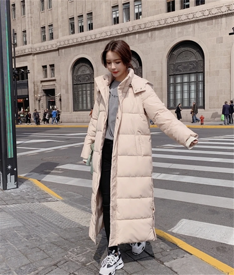 

FMFSSOM New 2020 Autumn Winter Warm Thickness Padded Outwear Jacket Women Large Fur Collar Cotton Padded Coat