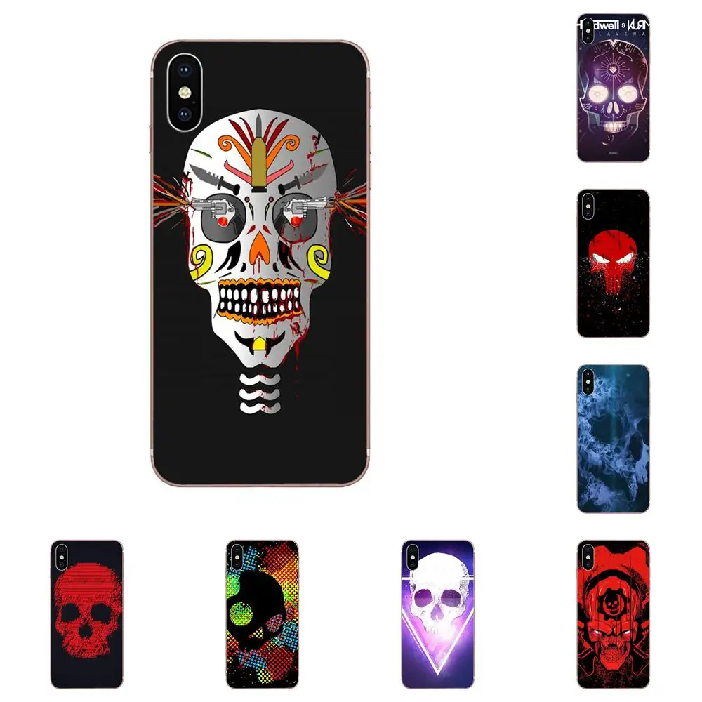 Ретро стиль цветок красный череп рисунок ТПУ для Huawei Honor Nova Note 5 5I 8A 8X10 Pro 9X Moto G G2 G3 G4