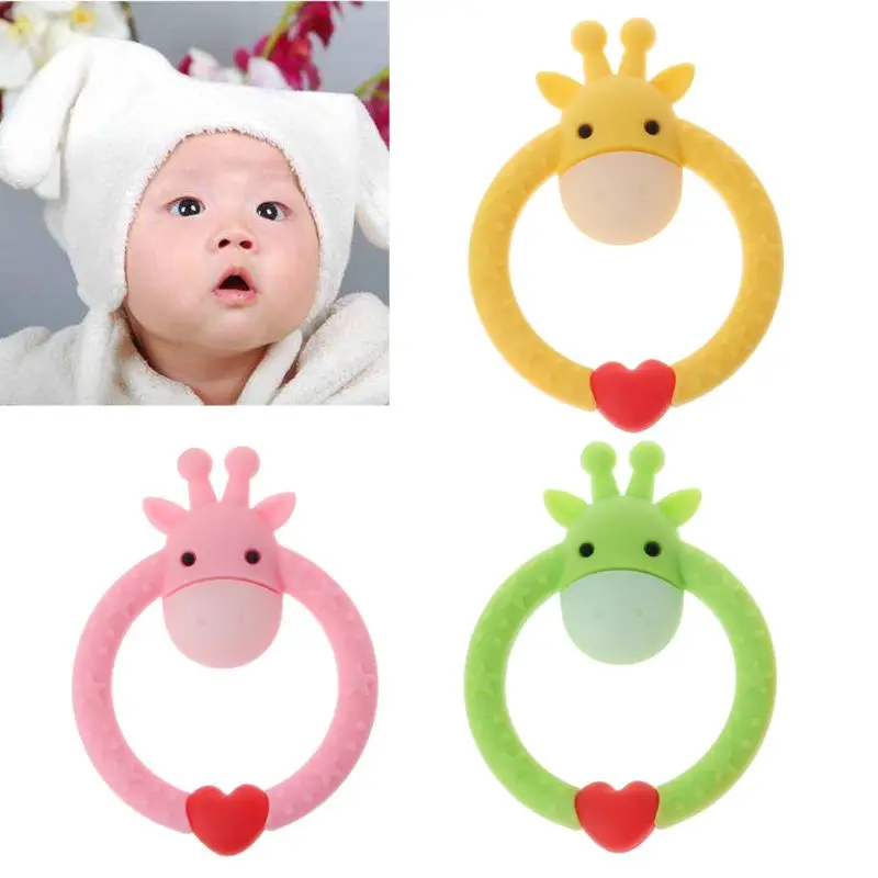 

Baby Teether Pacifier Cartoon Teething Nursing Silicone BPA Free Necklace Toys CORB
