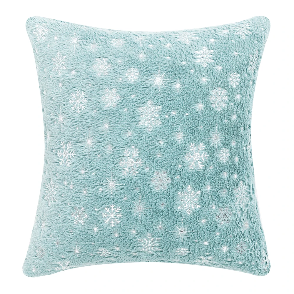 Рождественская подушка 45x45 см с золотым тиснением наволочка мягкие плюшевые