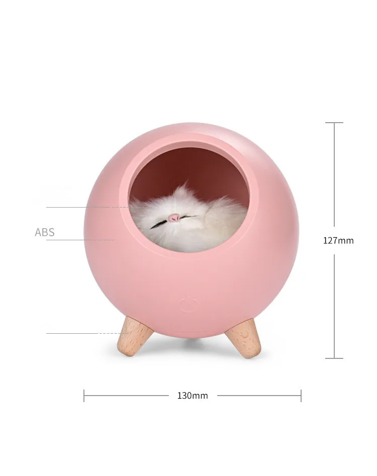 Светодиодный ночсветильник в виде кошки сенсорный ночник с Bluetooth-динамиком